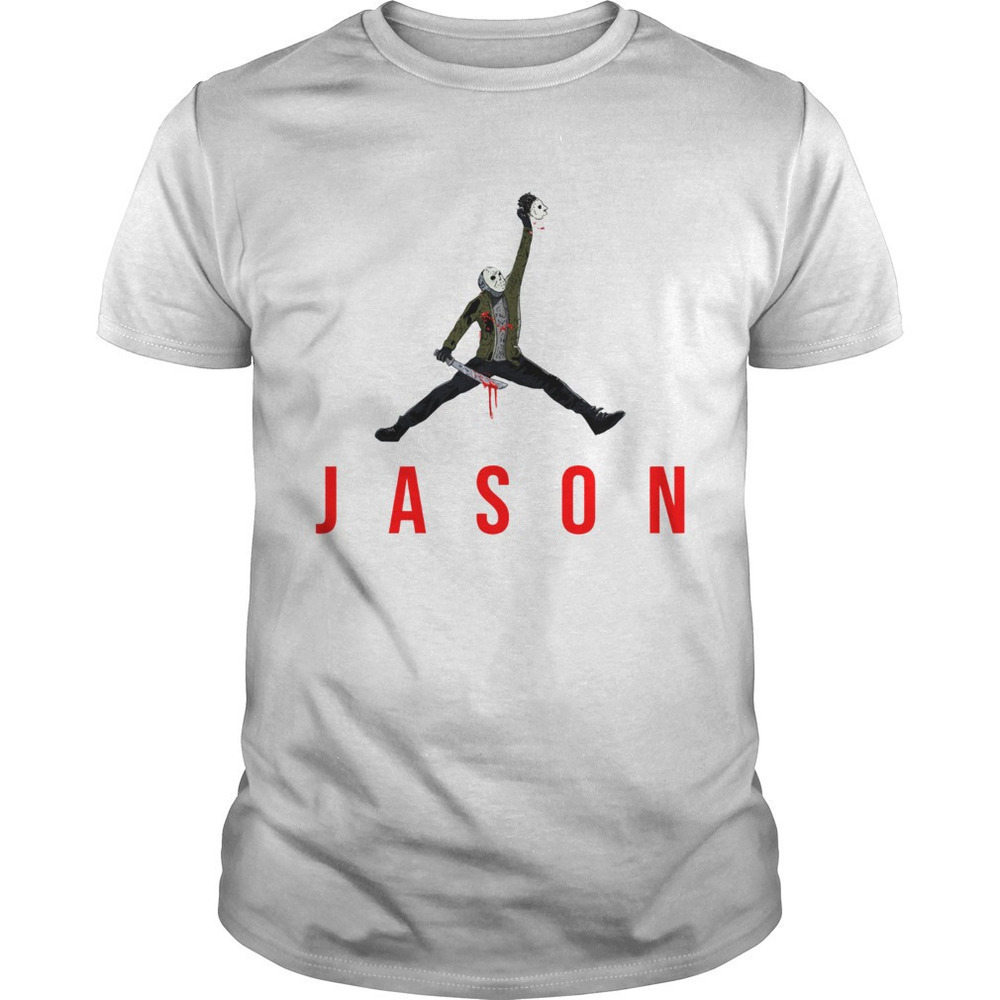 Jason Voorhees Air Jordan Logo Horror Movie Graphic Fan Gift Art Unisex T-Shirt